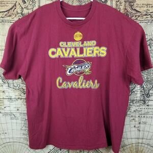Cleveland Cavaliers Red Crewneck Style Basketball Fan T-Shirt